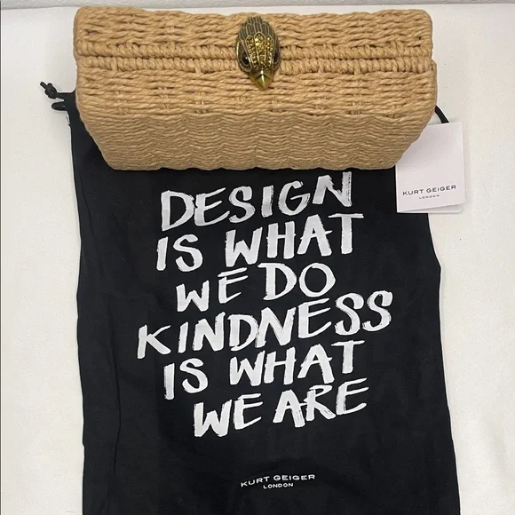 Kurt Geiger Kensington Clutch/Crossbody Woven Bag NWT - Picture 12 of 15